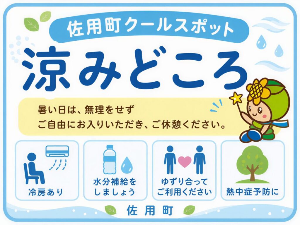 兵庫県 佐用町クールスポット始めました